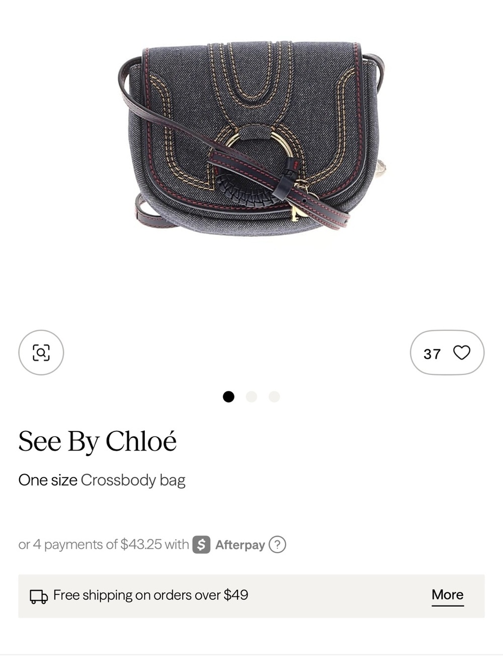 See By Chloé Black and Brown Leather-Trim Crossbody Bag